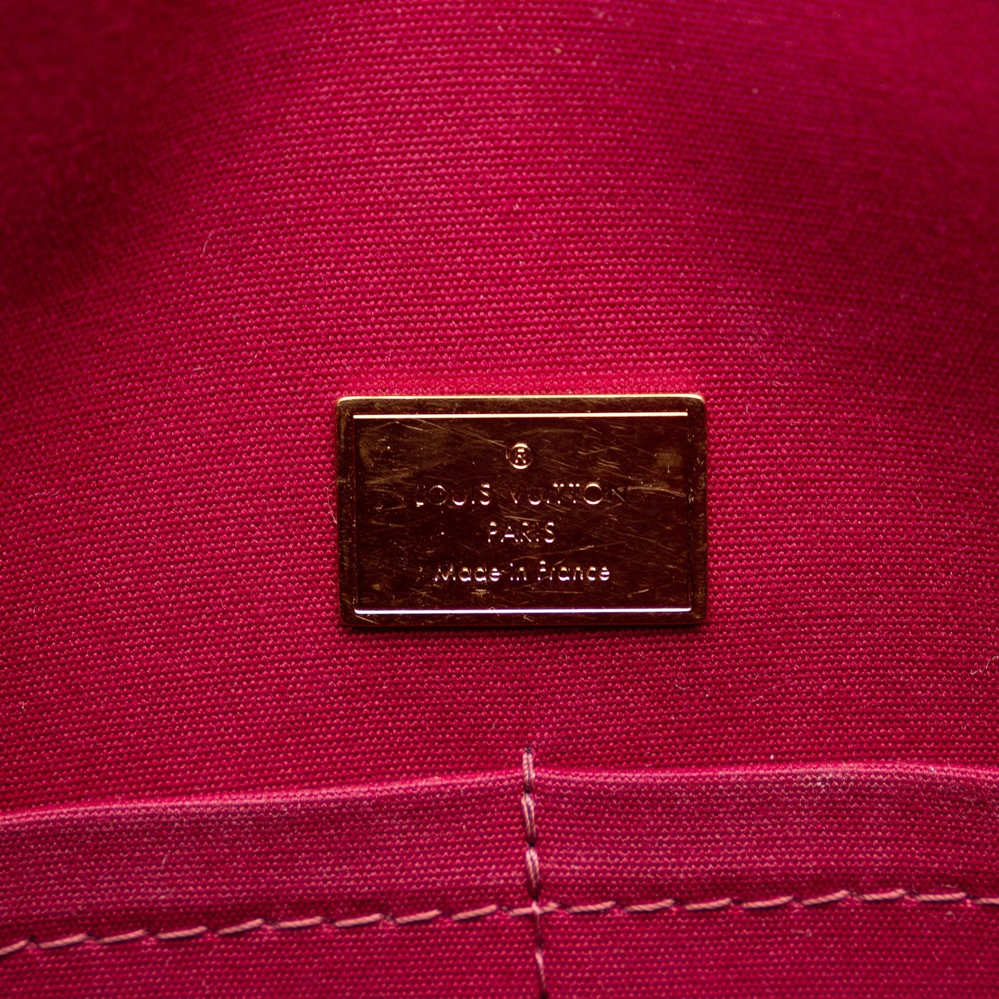 Red Louis Vuitton Monogram Vernis Pasadena Satchel