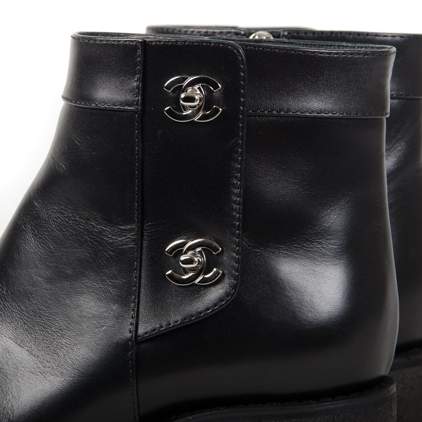 Black CC Turn Lock Boots