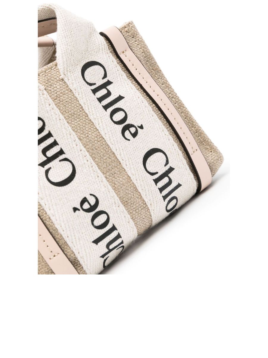 Nano Woody Tote Bag in Linen
