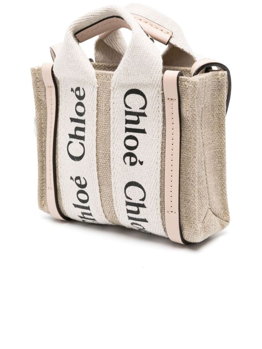 Nano Woody Tote Bag in Linen