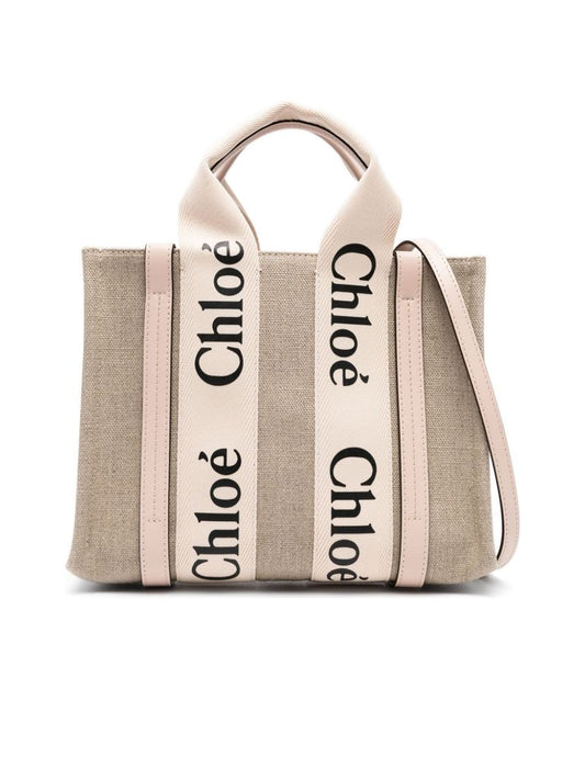 Small Woody Tote Bag in Linen