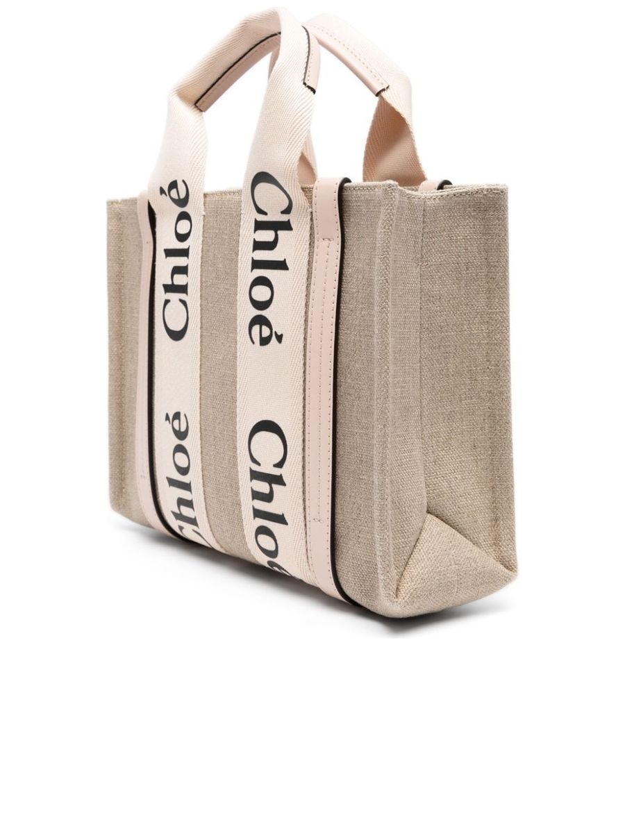 Small Woody Tote Bag in Linen