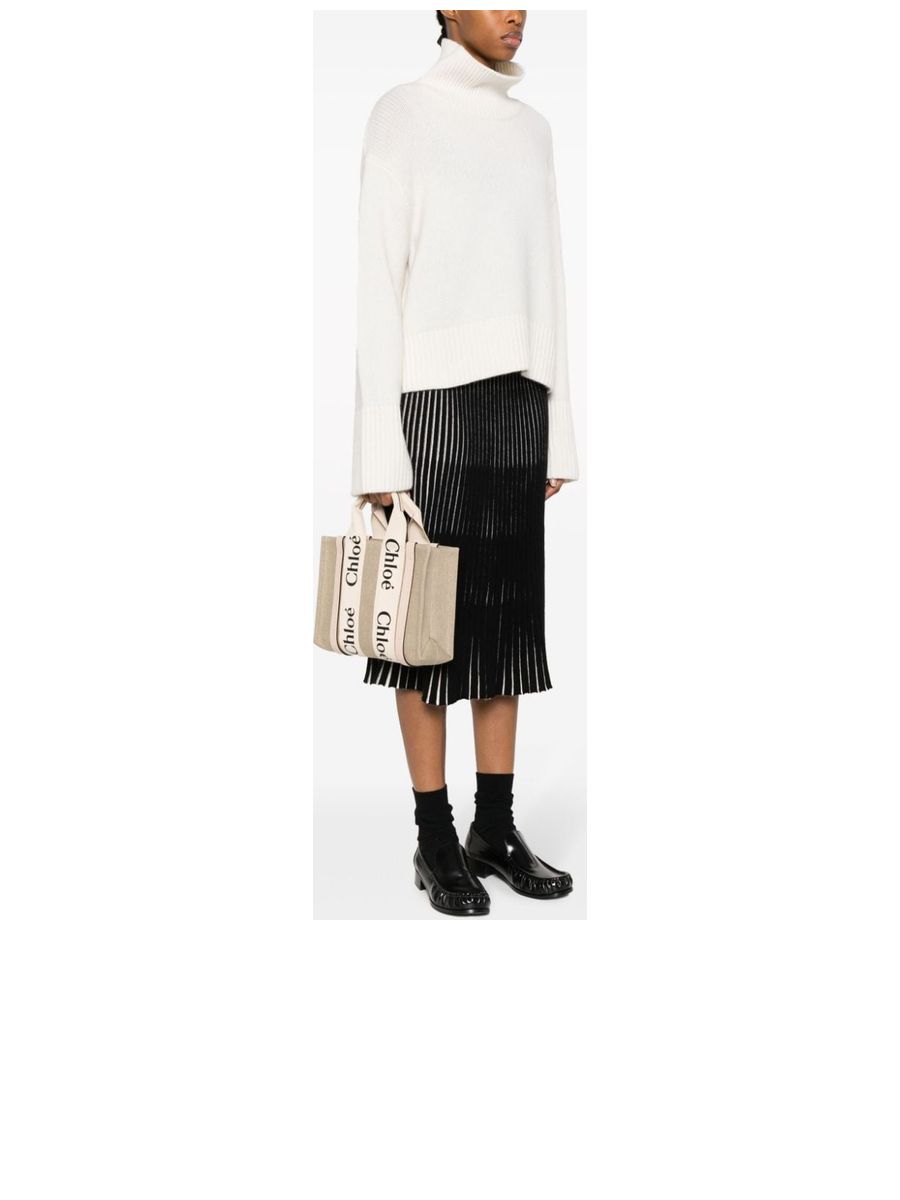 Small Woody Tote Bag in Linen