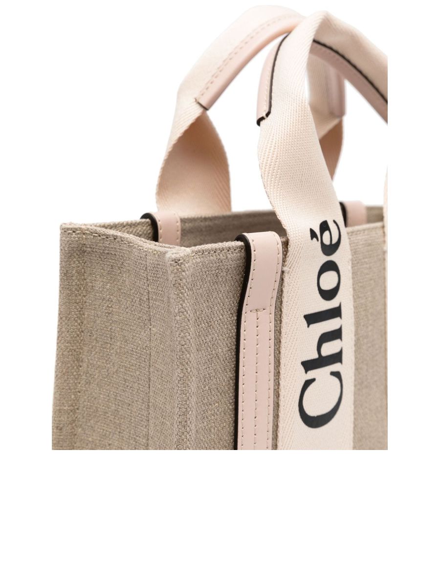 Small Woody Tote Bag in Linen