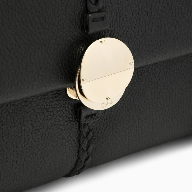 PENELOPE BLACK LEATHER SHOULDER BAG