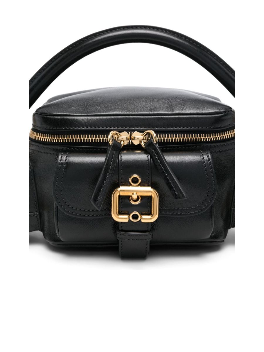 Small Camera Bag in Shiny Leather