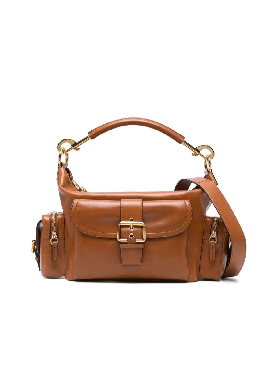Small Camera Bag in Shiny Leather