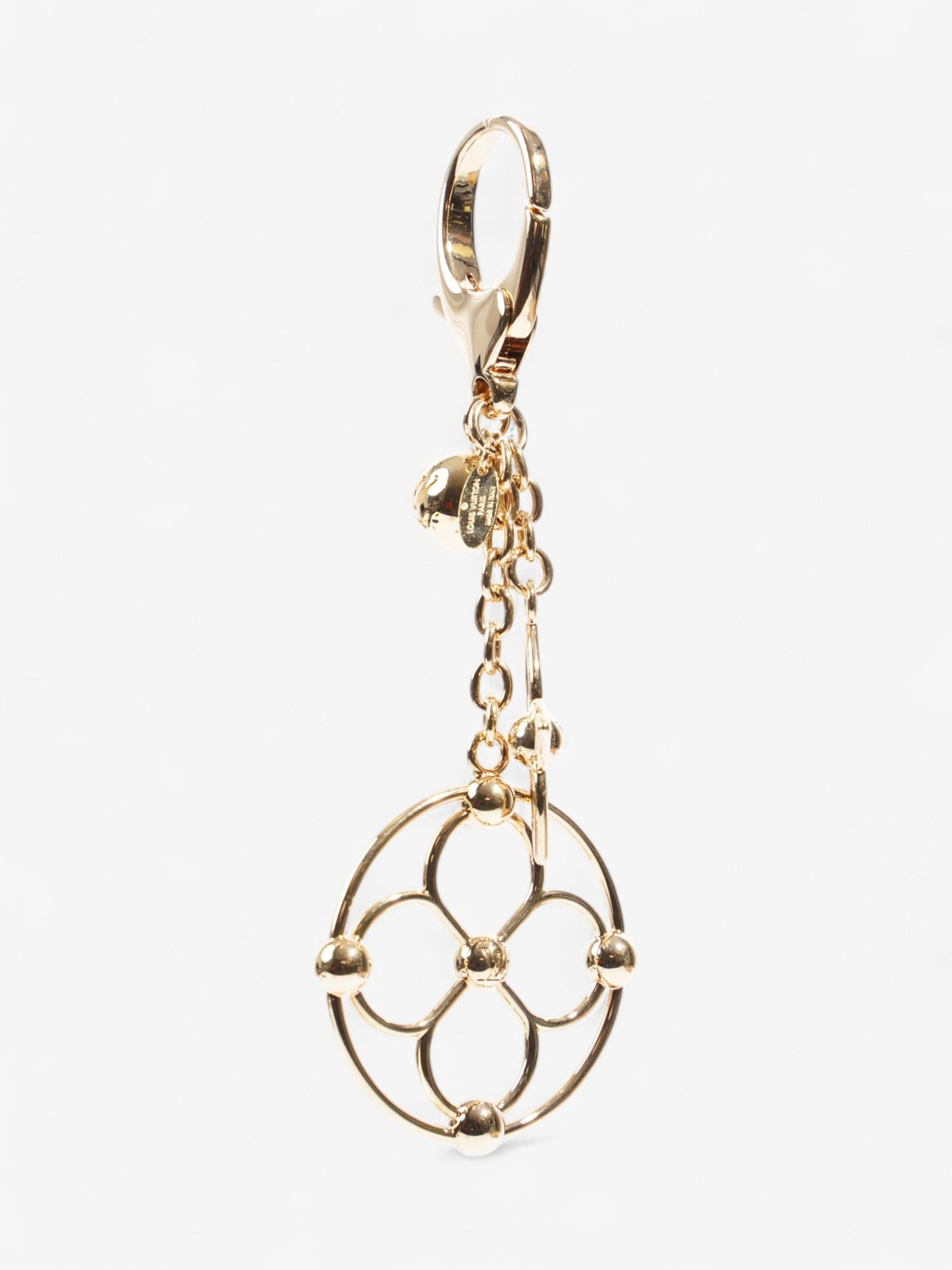 Louis Vuitton Flower Bag Charm Gold Base Metal