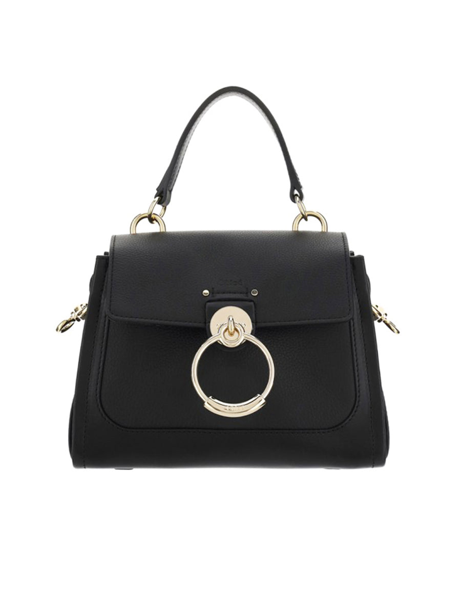Mini Tess Day Bag in Grained & Shiny Calfskin