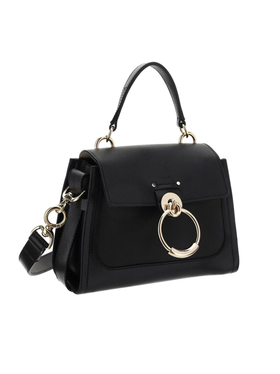Mini Tess Day Bag in Grained & Shiny Calfskin