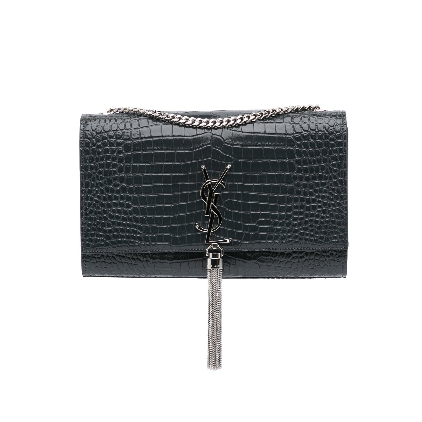 Yves Saint Laurent Kate Medium Black Embossed Leather