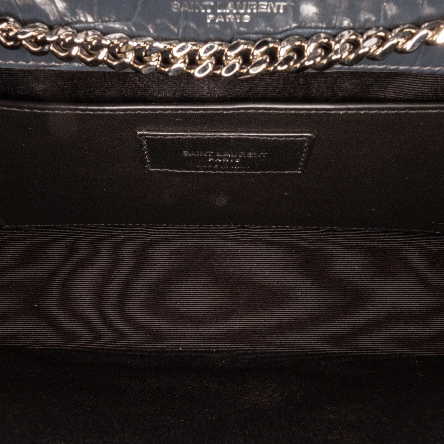 Yves Saint Laurent Kate Medium Black Embossed Leather