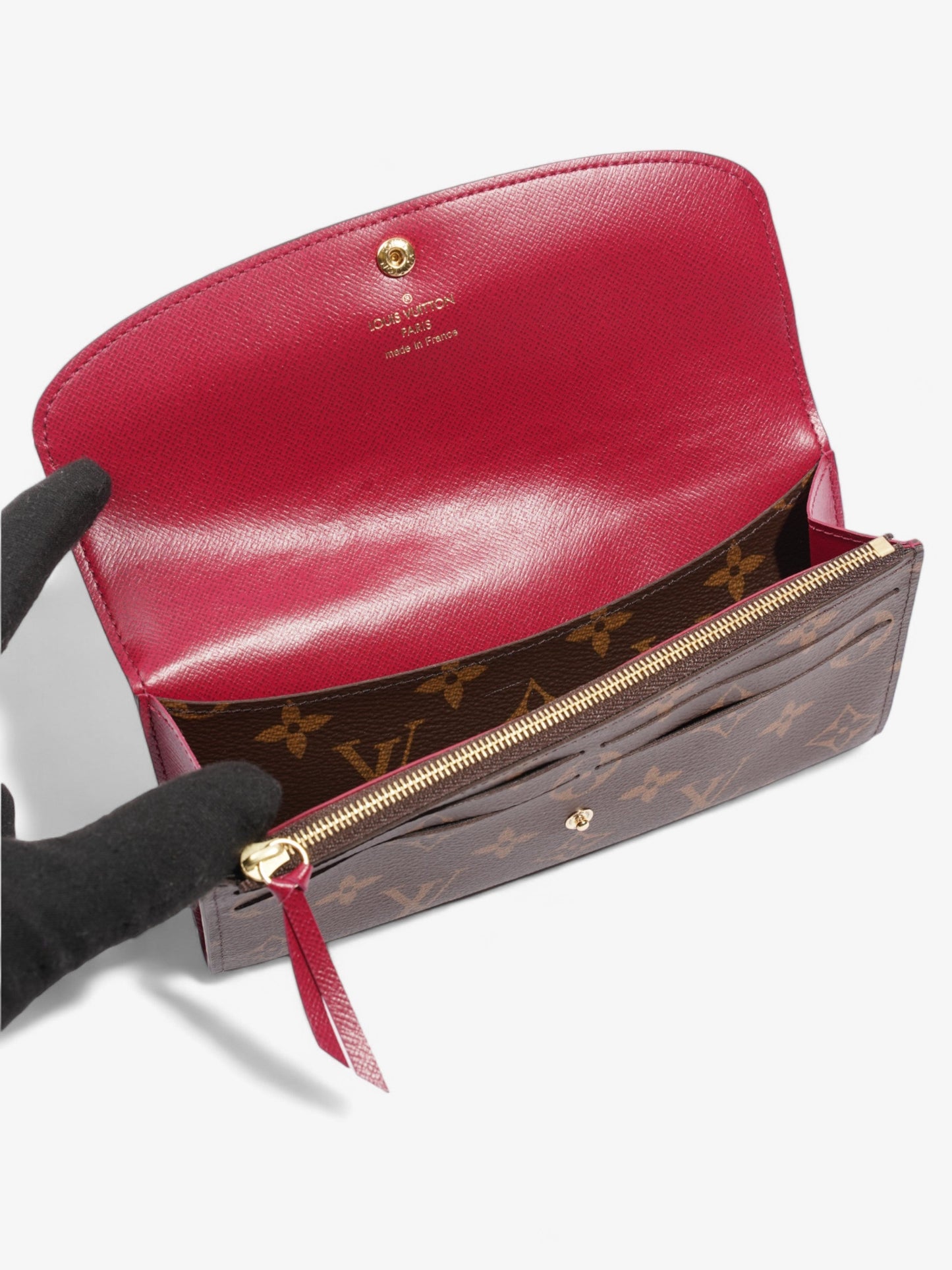 Louis Vuitton Emilie Wallet Monogram / Fuschia Coated Canvas