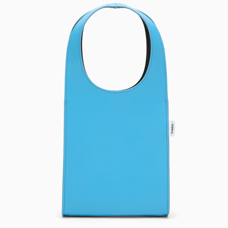 Coperni Micro Swipe Tote Bag Light Blue Leather Women
