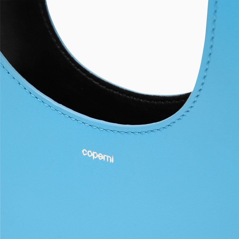 Coperni Micro Swipe Tote Bag Light Blue Leather Women