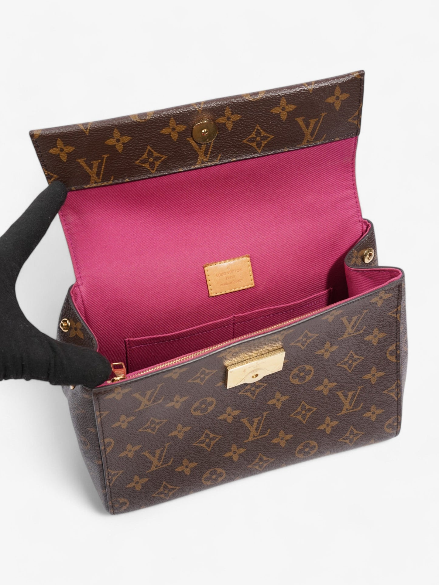 Louis Vuitton Cluny Monogram / Fuschia Coated Canvas BB
