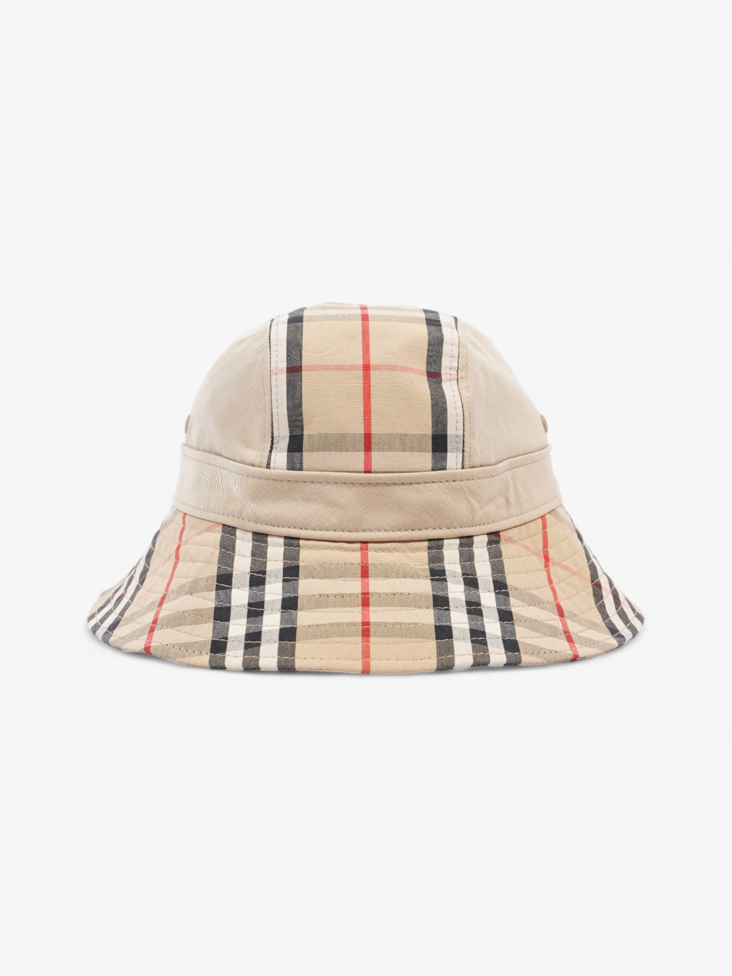Burberry Supernova Check Bucket Hat Honey Beige Cotton Large