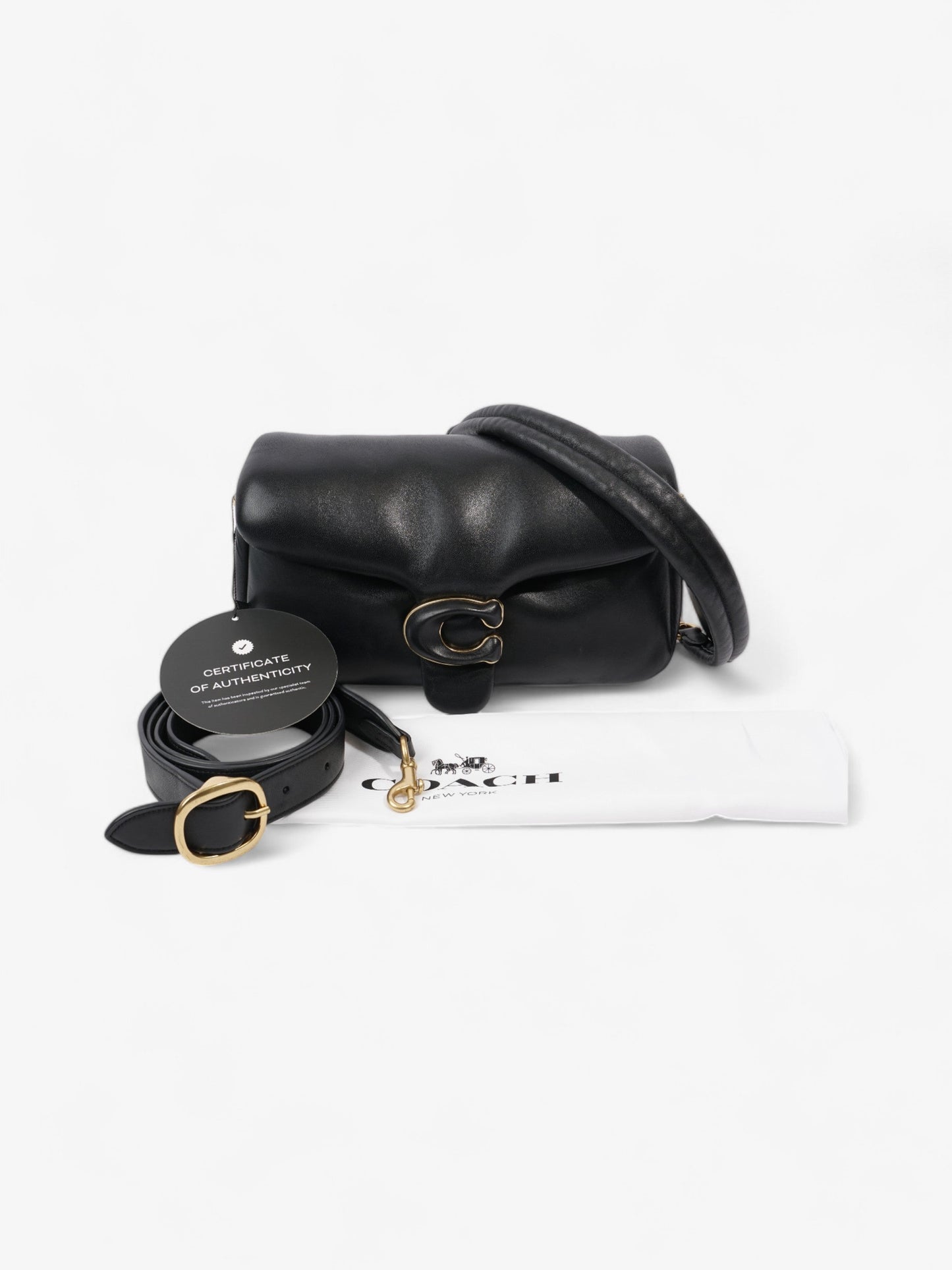 Coach Pillow Tabby Black Nappa Leather 26