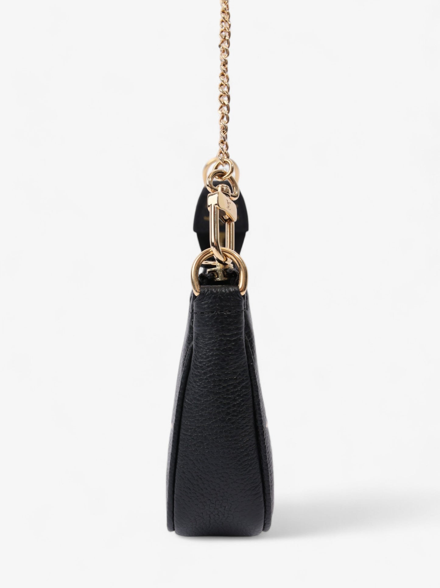 Louis Vuitton Pochette Accessoires Black Monogram / Beige Empreinte Leather Mini