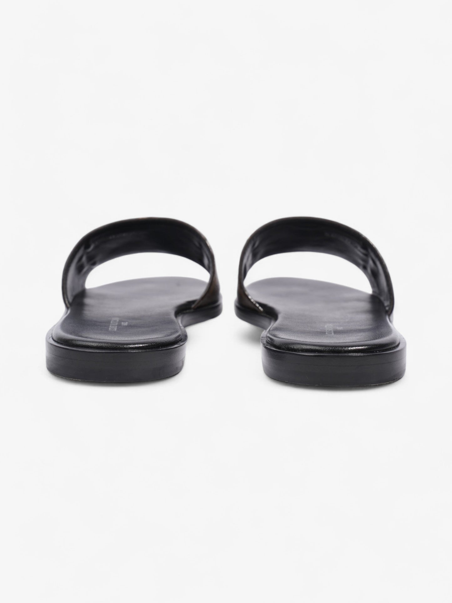 Louis Vuitton LV Lock It Flat Mules Monogram / Black Leather EU 37 UK 4