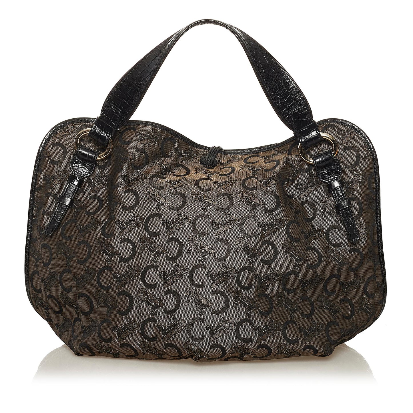 Celine C Carriage Bittersweet Canvas Handbag (SHG-34914)