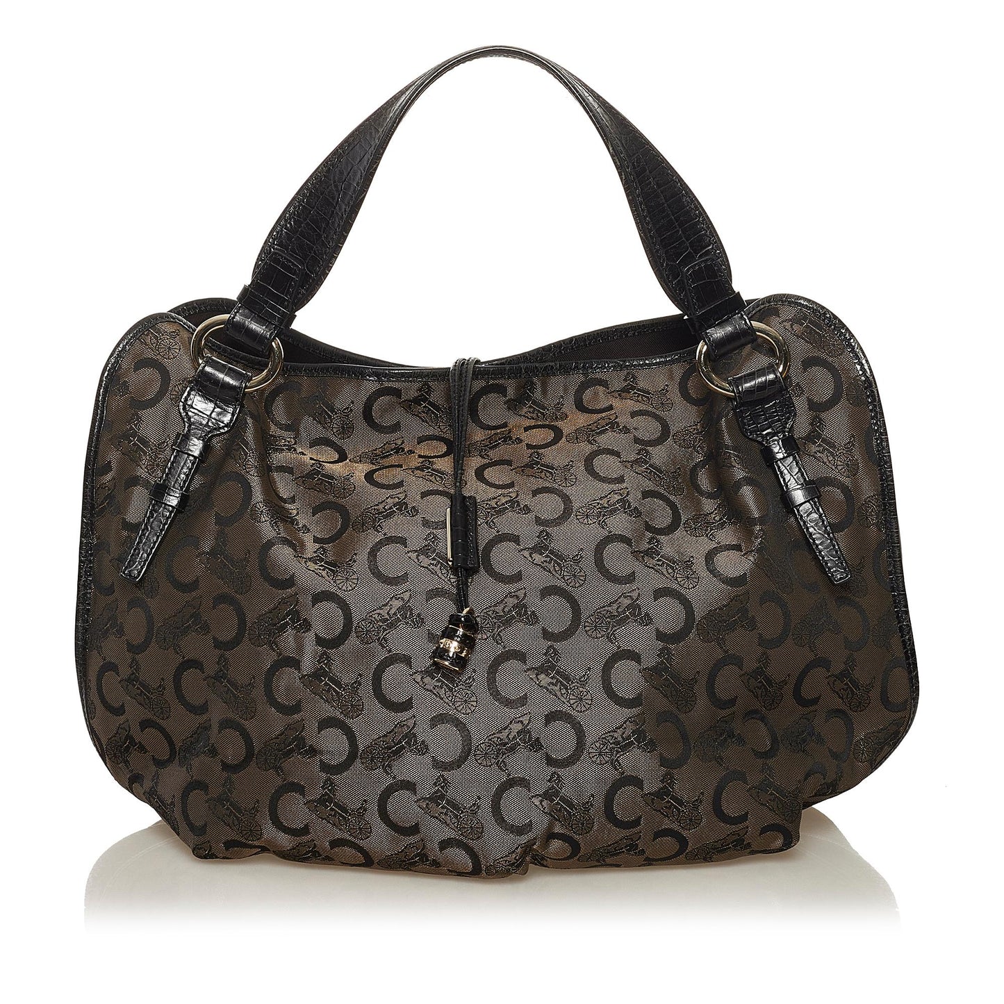 Celine C Carriage Bittersweet Canvas Handbag (SHG-34914)