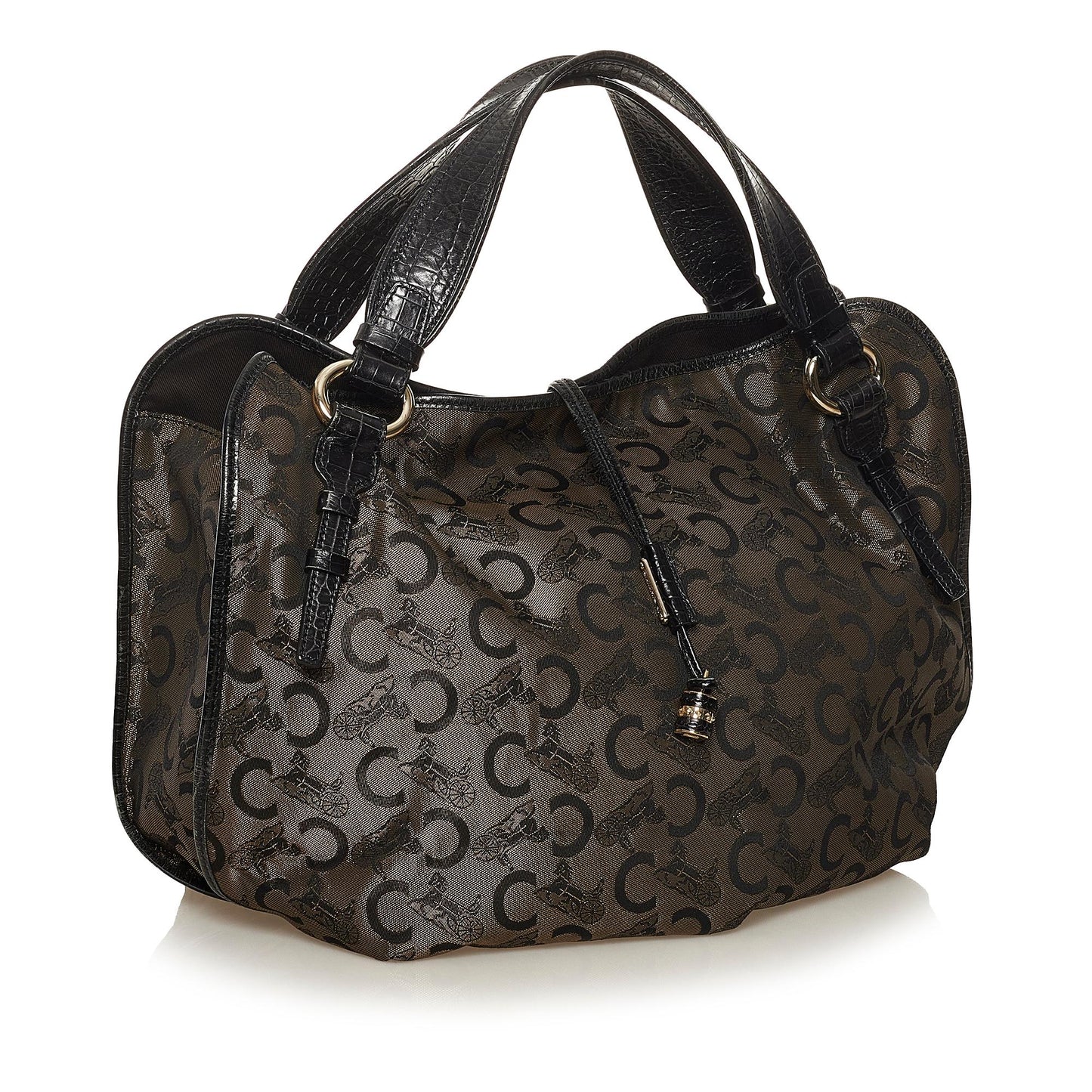 Celine C Carriage Bittersweet Canvas Handbag (SHG-34914)