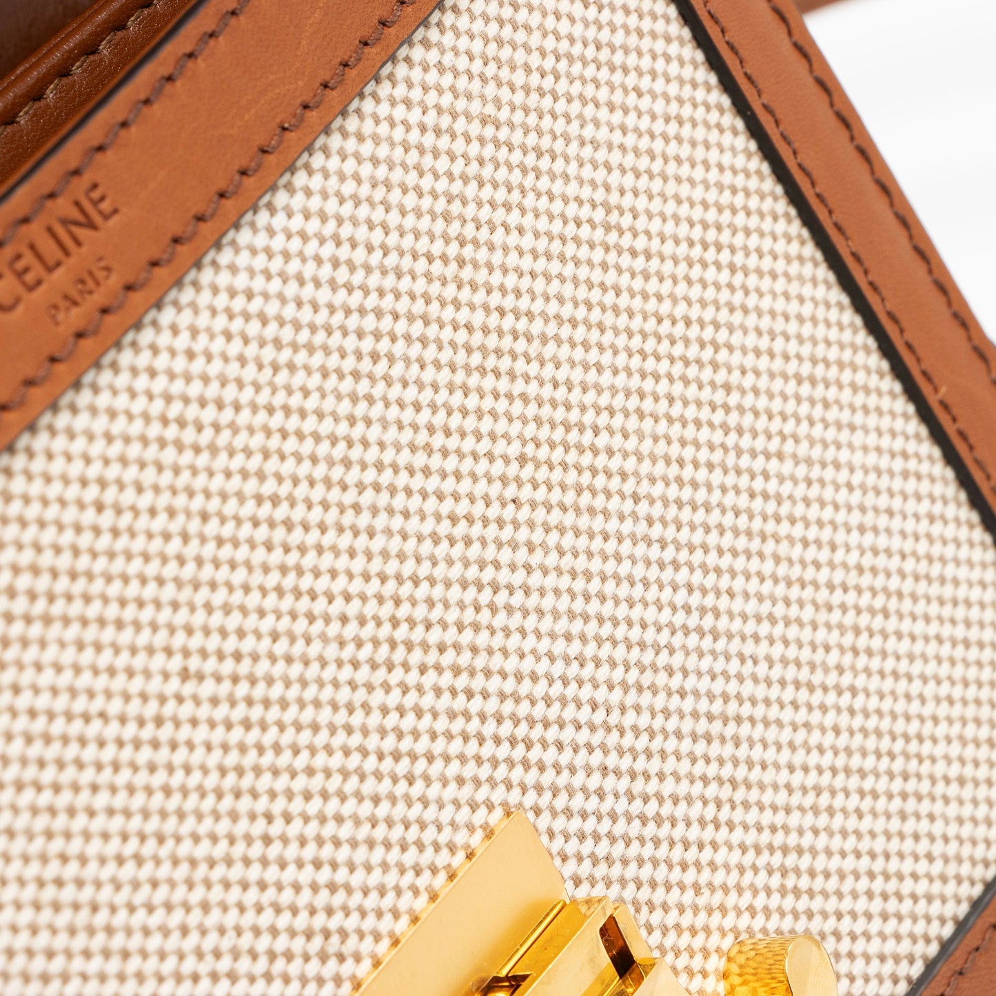 Celine Textile Calfskin Triomphe Teen Shoulder Bag (SHF-JW3M7k)