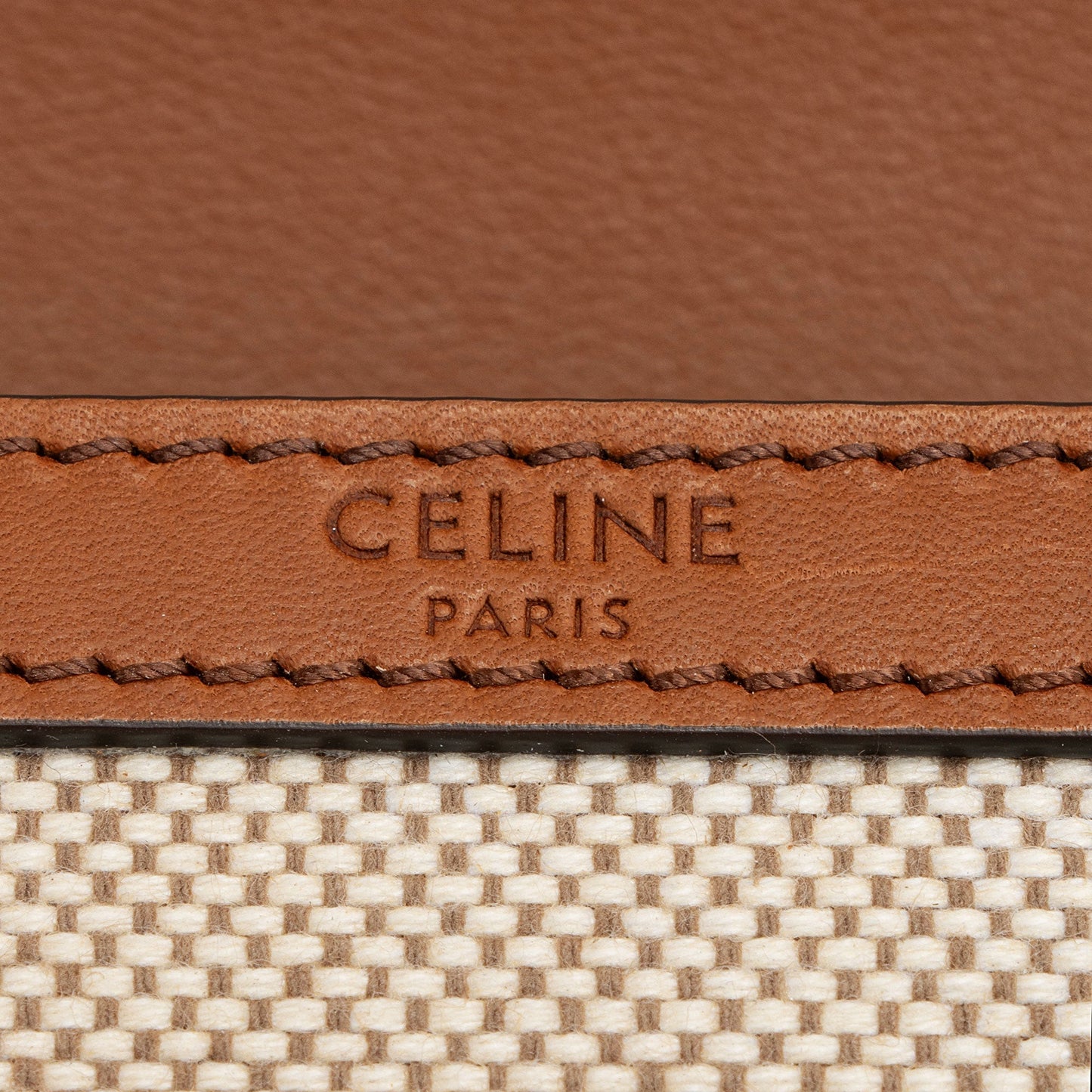 Celine Textile Calfskin Triomphe Teen Shoulder Bag (SHF-JW3M7k)