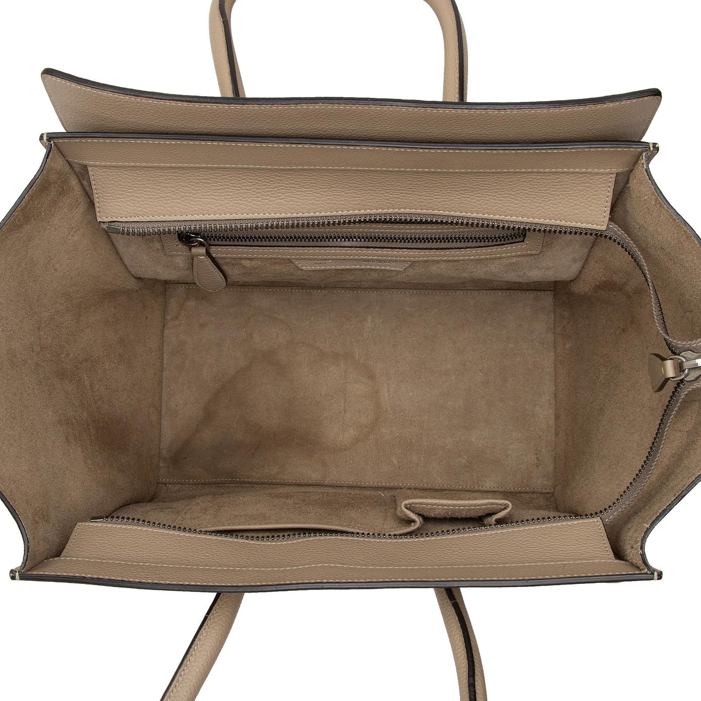 Celine Drummed Calfskin Mini Luggage Tote (SHF-Mvuaep)