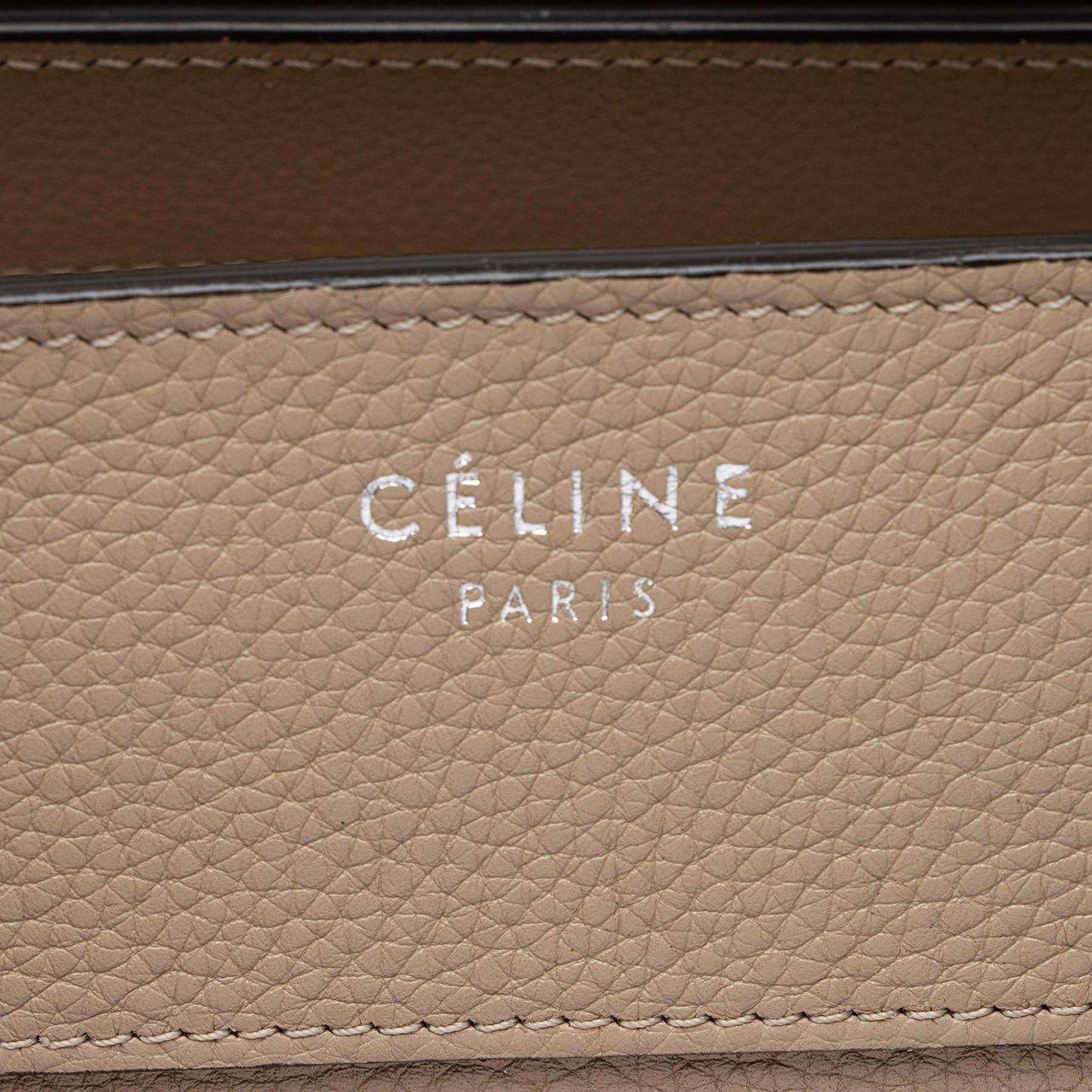 Celine Drummed Calfskin Mini Luggage Tote (SHF-Mvuaep)