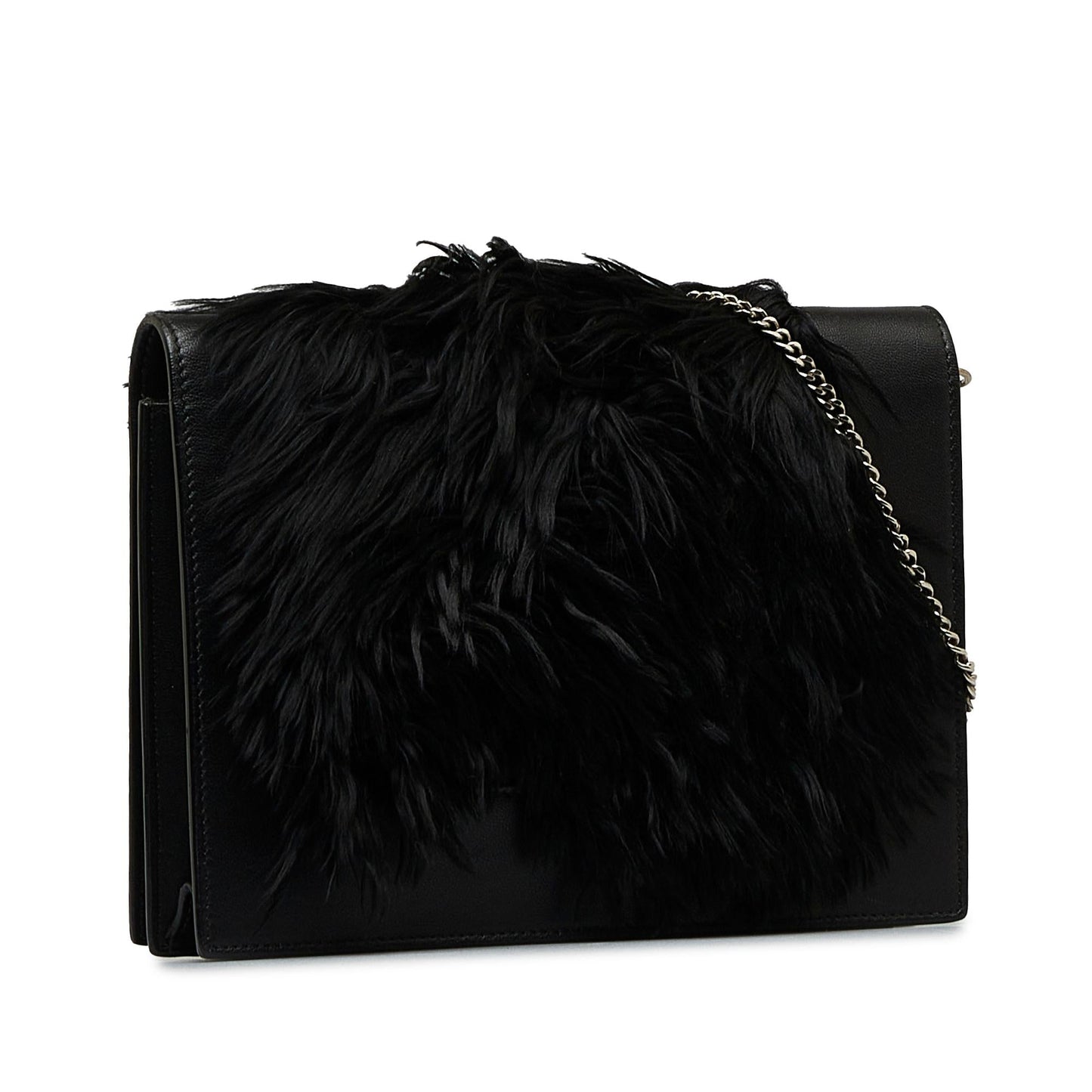 Celine Fur-Trim Frame Crossbody Bag (SHG-kW7lt6)