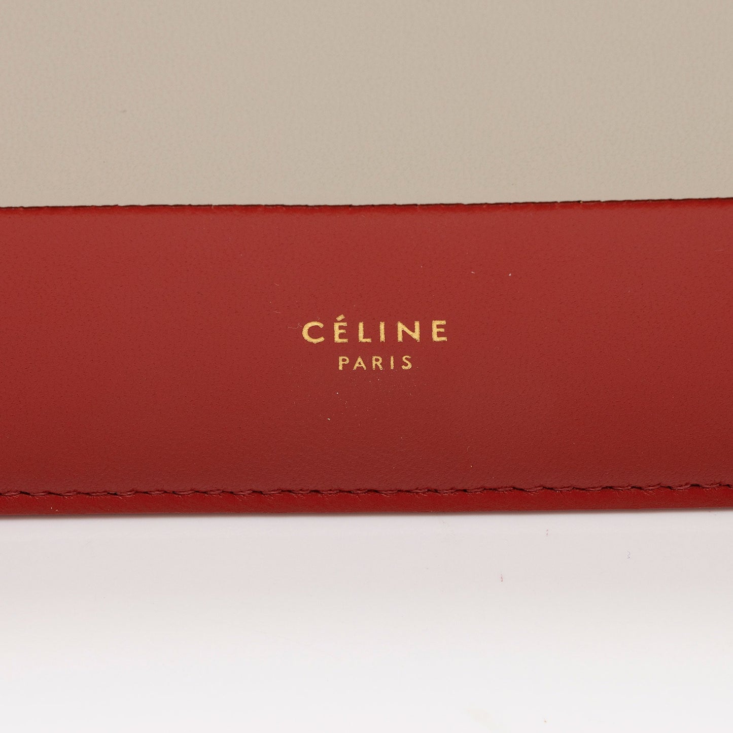 Celine Lambskin Frame Evening Clutch on Chain (SHF-rUHcBH)