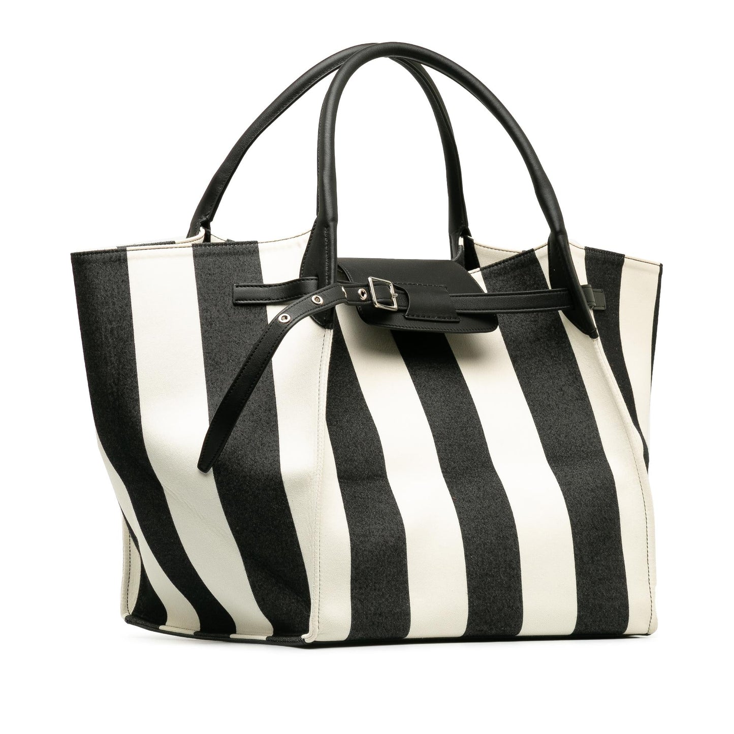 Celine Medium Striped Canvas Big Satchel (SHG-jjxkxO)