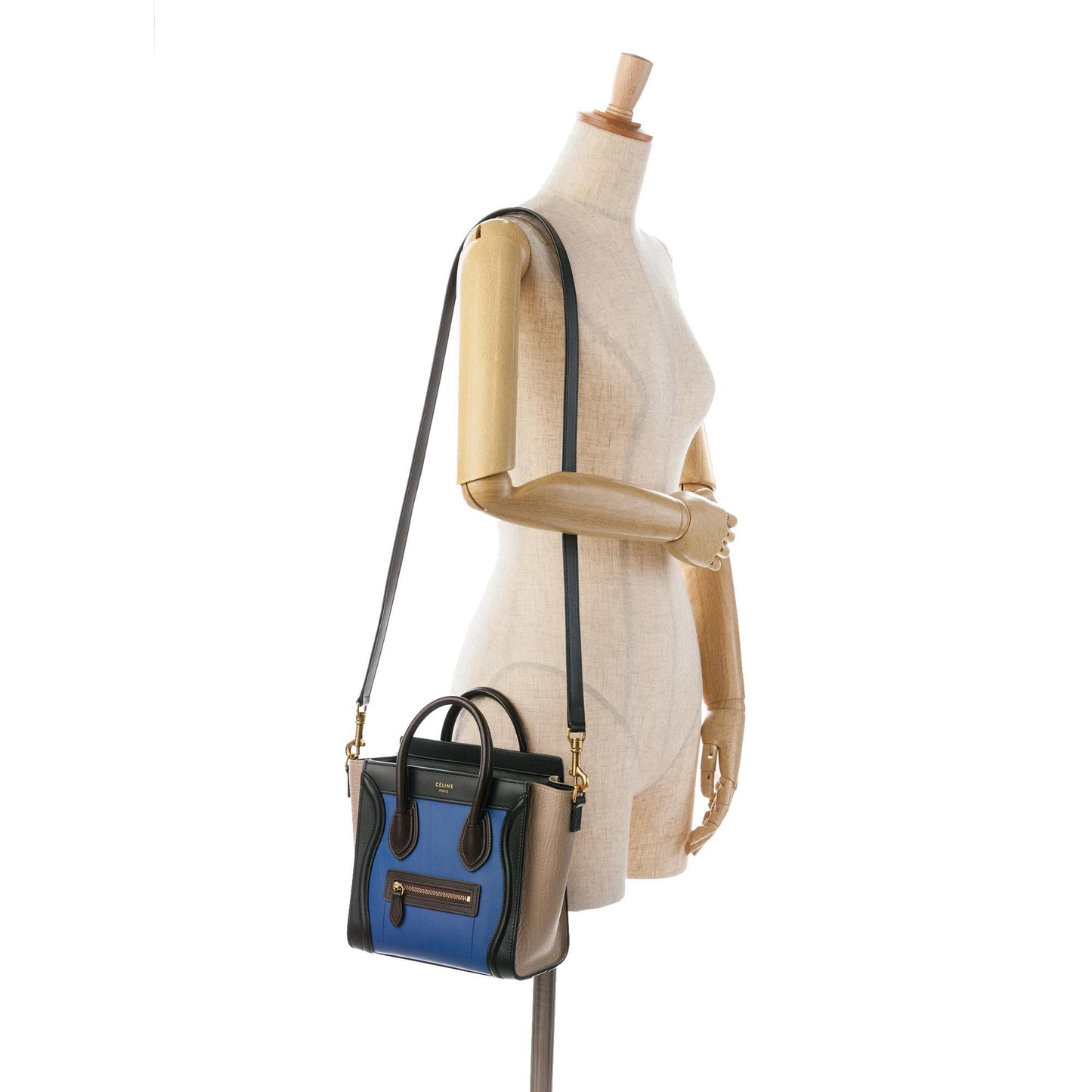 Celine Nano Tricolor Luggage Tote (SHG-M6hO1D)