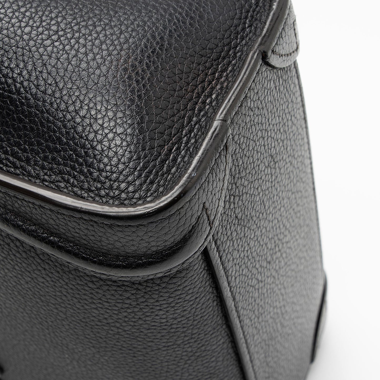 Celine Pebbled Leather Nano Luggage Tote (SHF-fk9HTz)