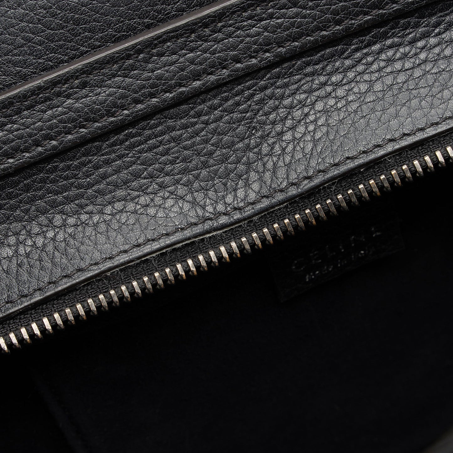 Celine Pebbled Leather Nano Luggage Tote (SHF-fk9HTz)