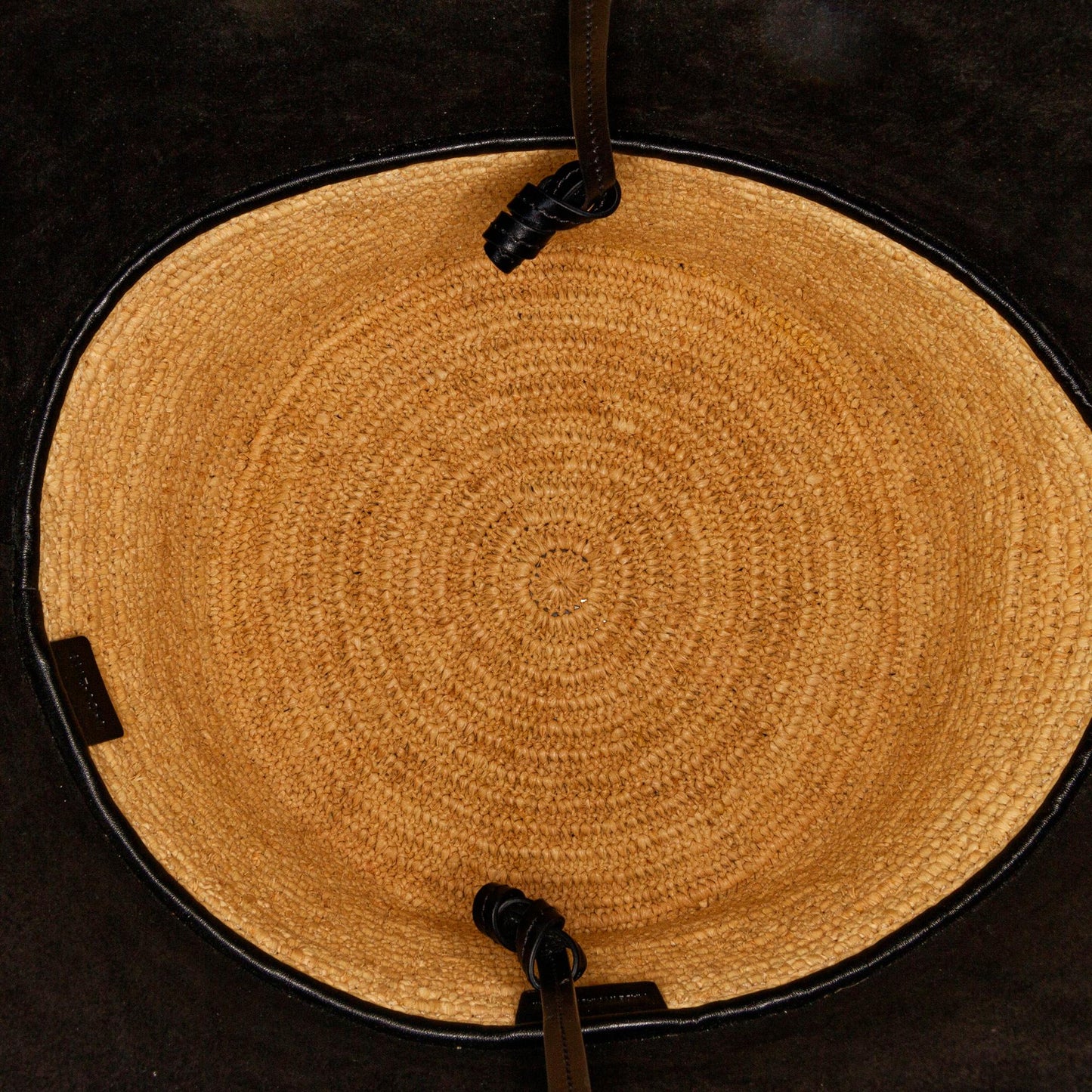 Celine Raffia and Leather Basket Bag (SHG-37905)
