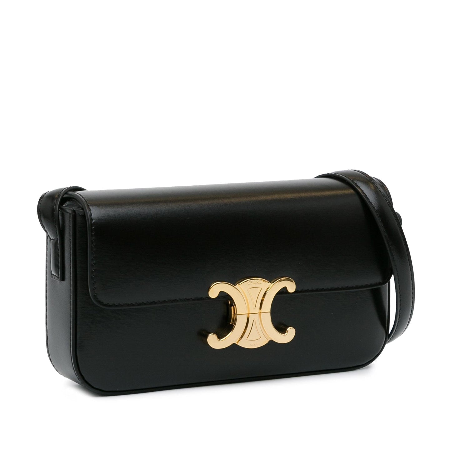 Celine Shiny Calfskin Claude Shoulder Bag (SHG-UEum9T)