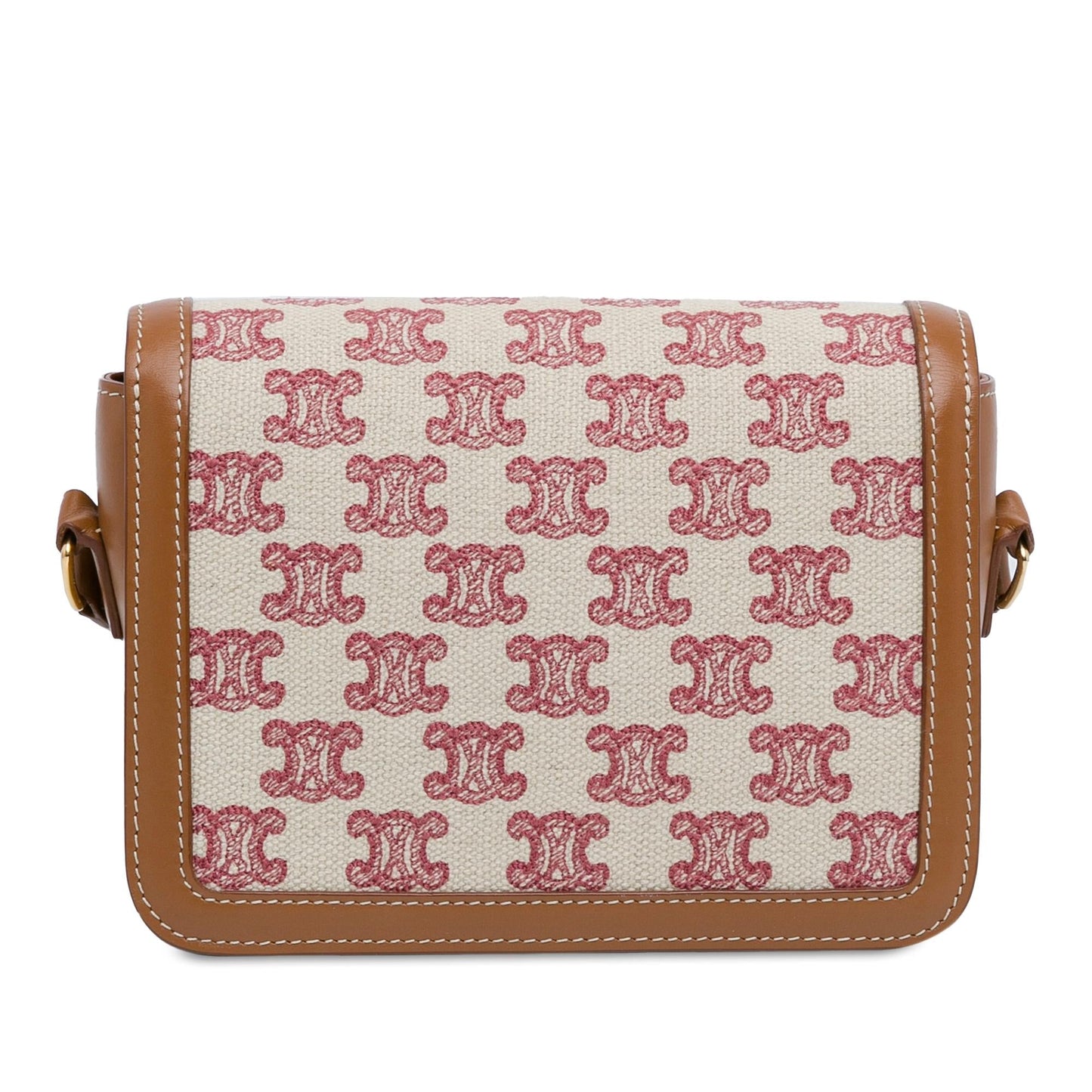Celine Teen Embroidered Canvas Triomphe Crossbody (SHG-fY2a1z)
