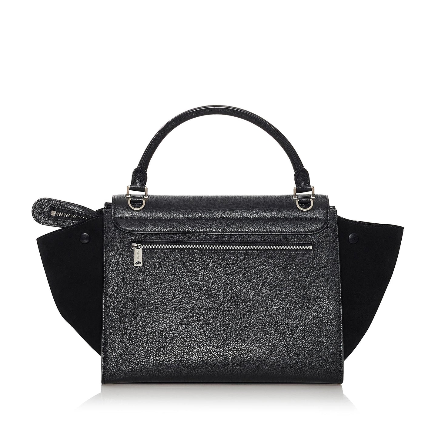 Celine Trapeze Leather Satchel (SHG-30491)