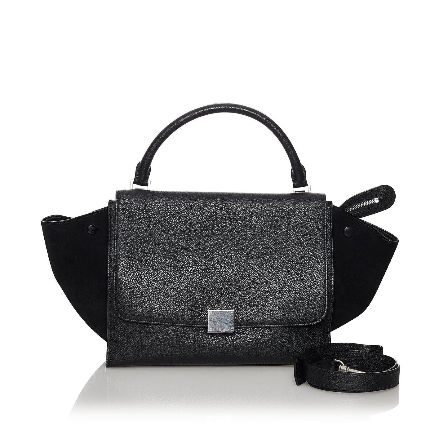 Celine Trapeze Leather Satchel (SHG-30491)