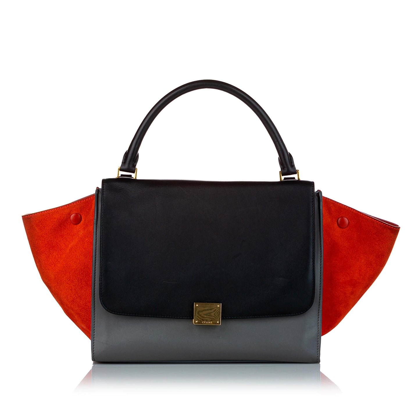 Celine Trapeze Tricolor Leather Satchel (SHG-25820)