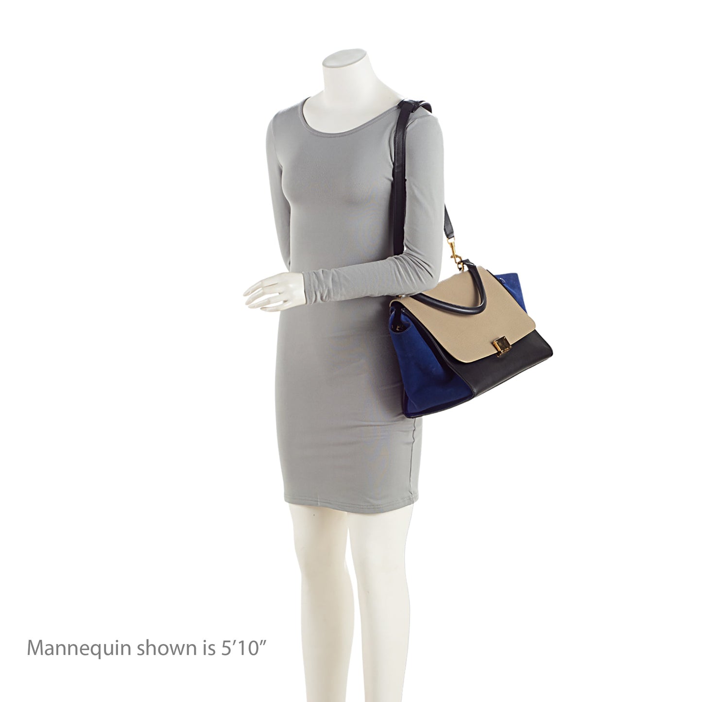 Celine Tricolor Calfskin Medium Trapeze Bag (SHF-BGiPD7)