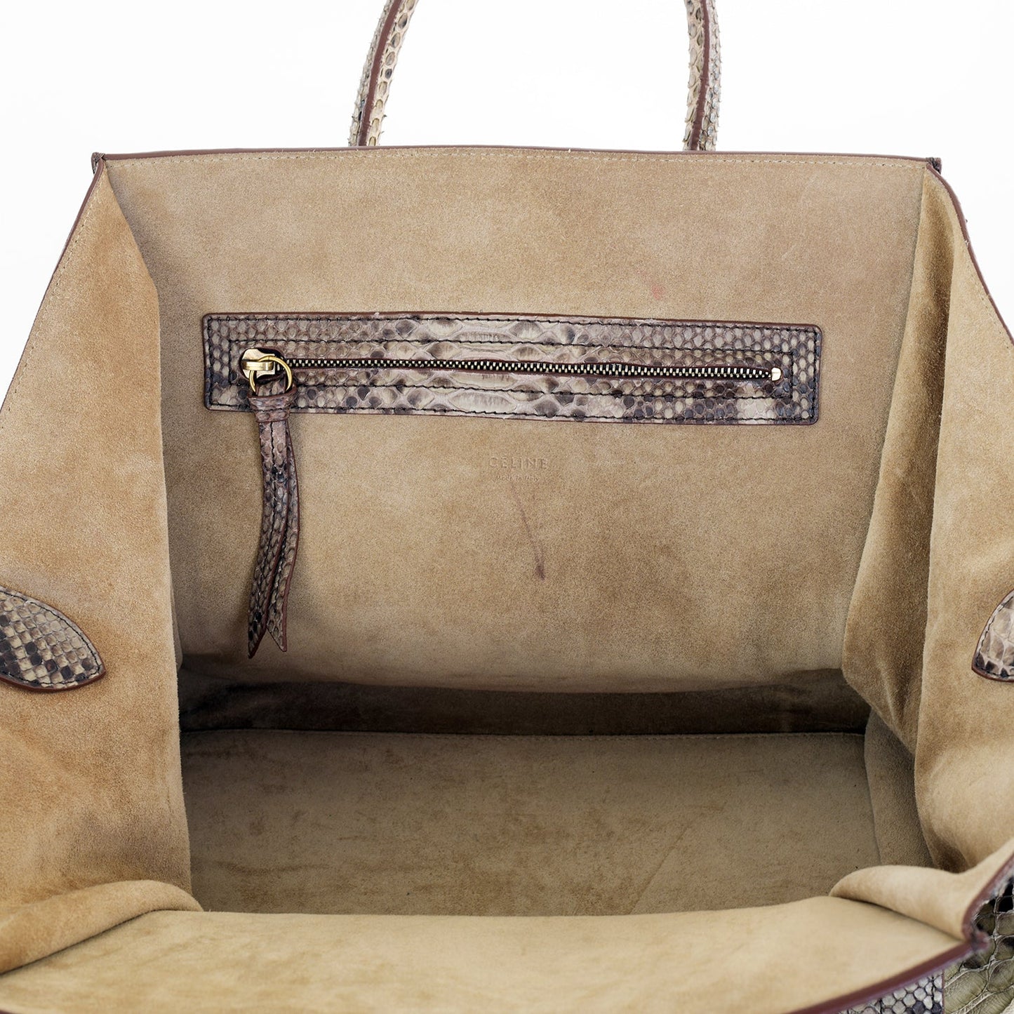 Large Snakeskin Phantom Tote