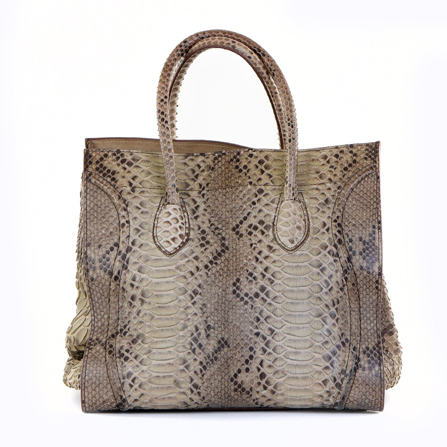 Large Snakeskin Phantom Tote