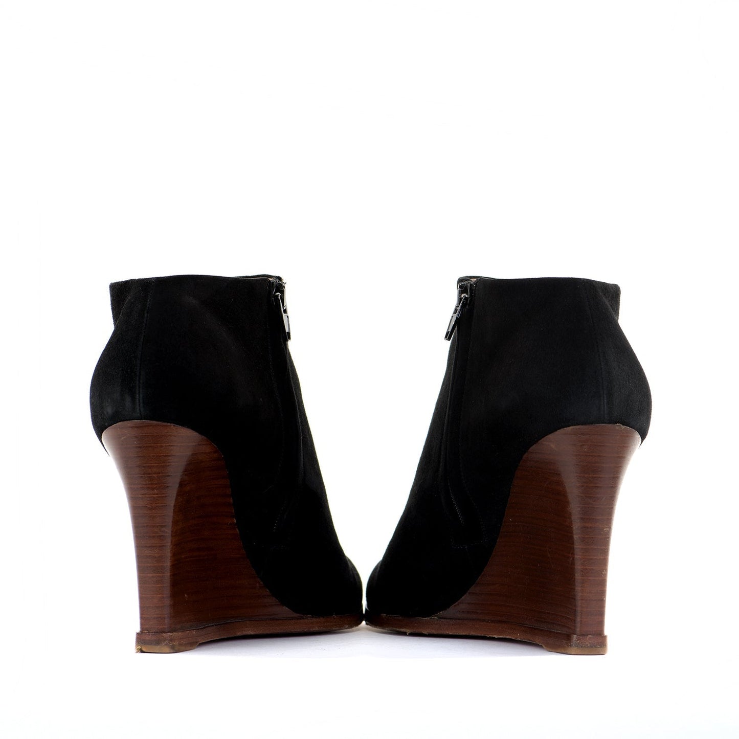 Black Suede Wedge Boots