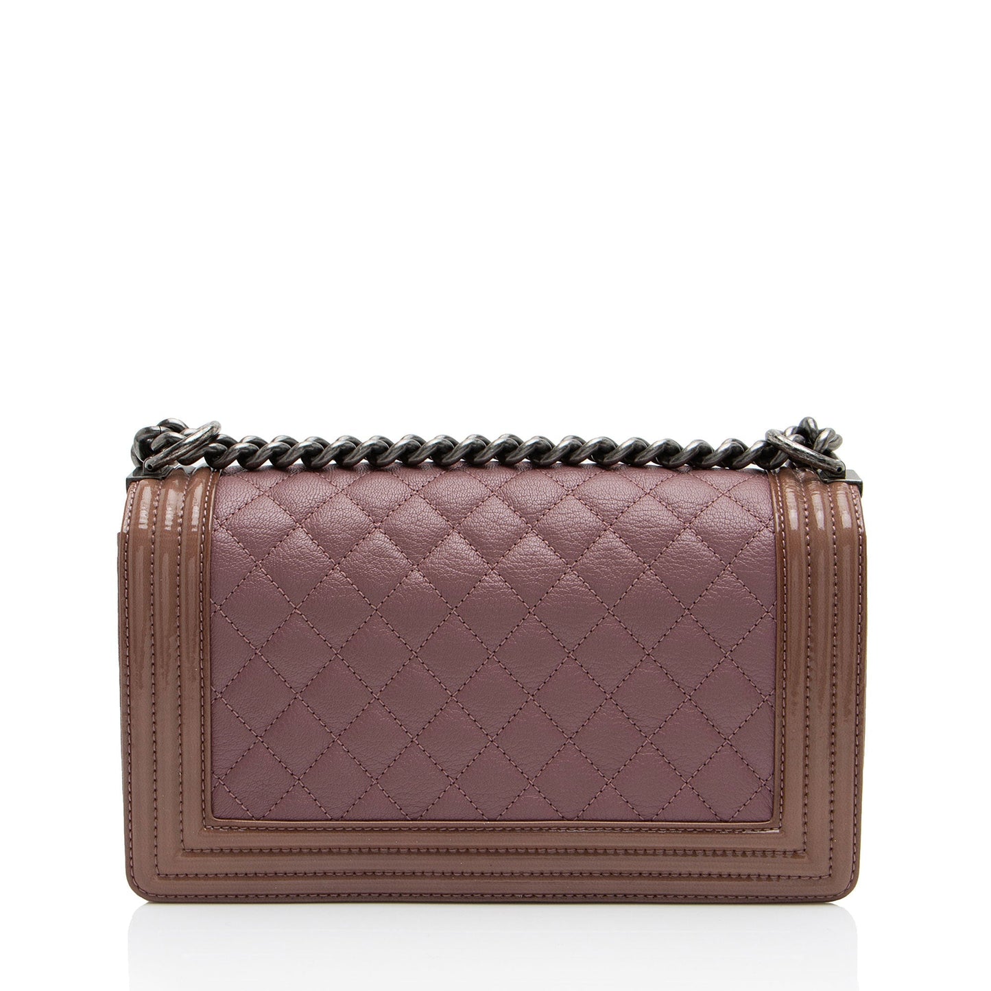 Chanel Calfskin Patent Old Medium Boy Bag (SHF-cHTh8E)