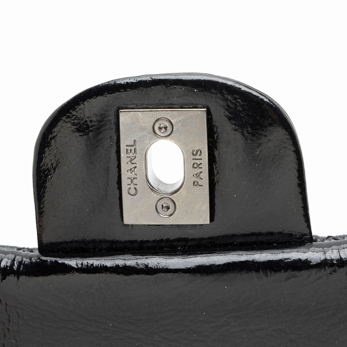 Chanel Crumpled Patent Leather Classic Medium Double Flap Bag (SHF-Bt2Jh2)