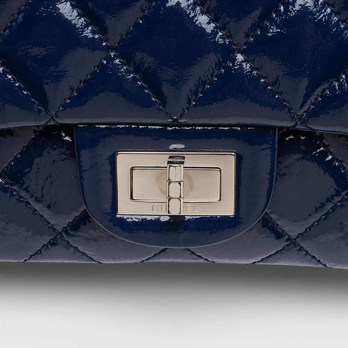 Chanel Patent Leather Calfskin Reissue 227 Double Flap Bag (SHF-RipkU7)